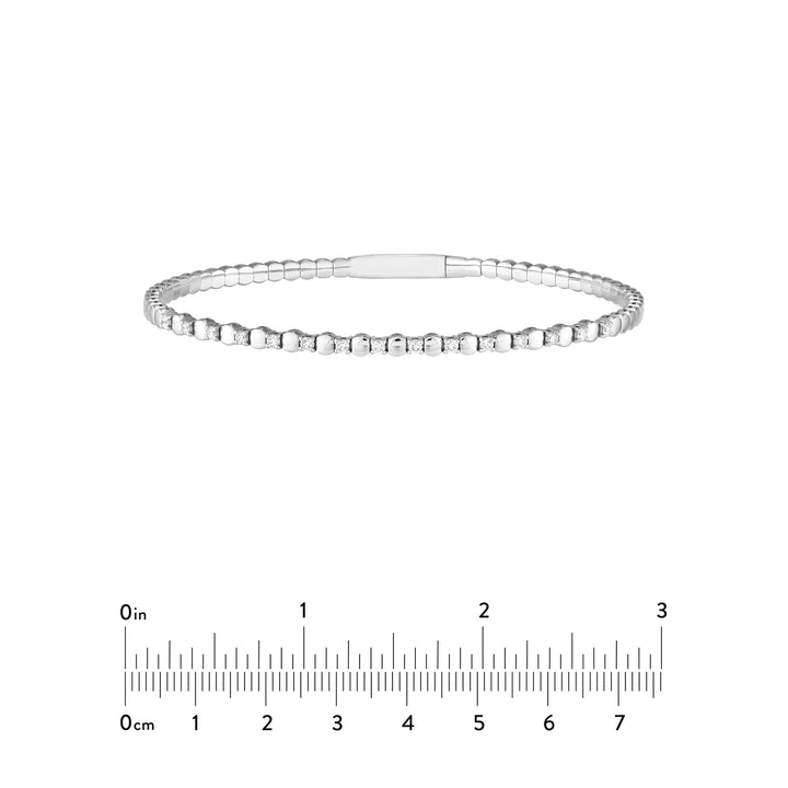 1/3tcw Alternating Diamond and Round Link Flexi Bracelet