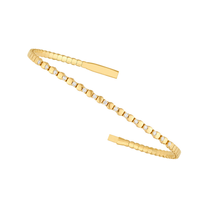 1/3tcw Alternating Diamond and Round Link Flexi Bracelet