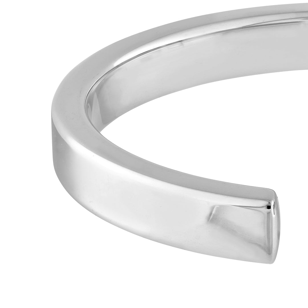Polished Square Tube Bangle Bracelet