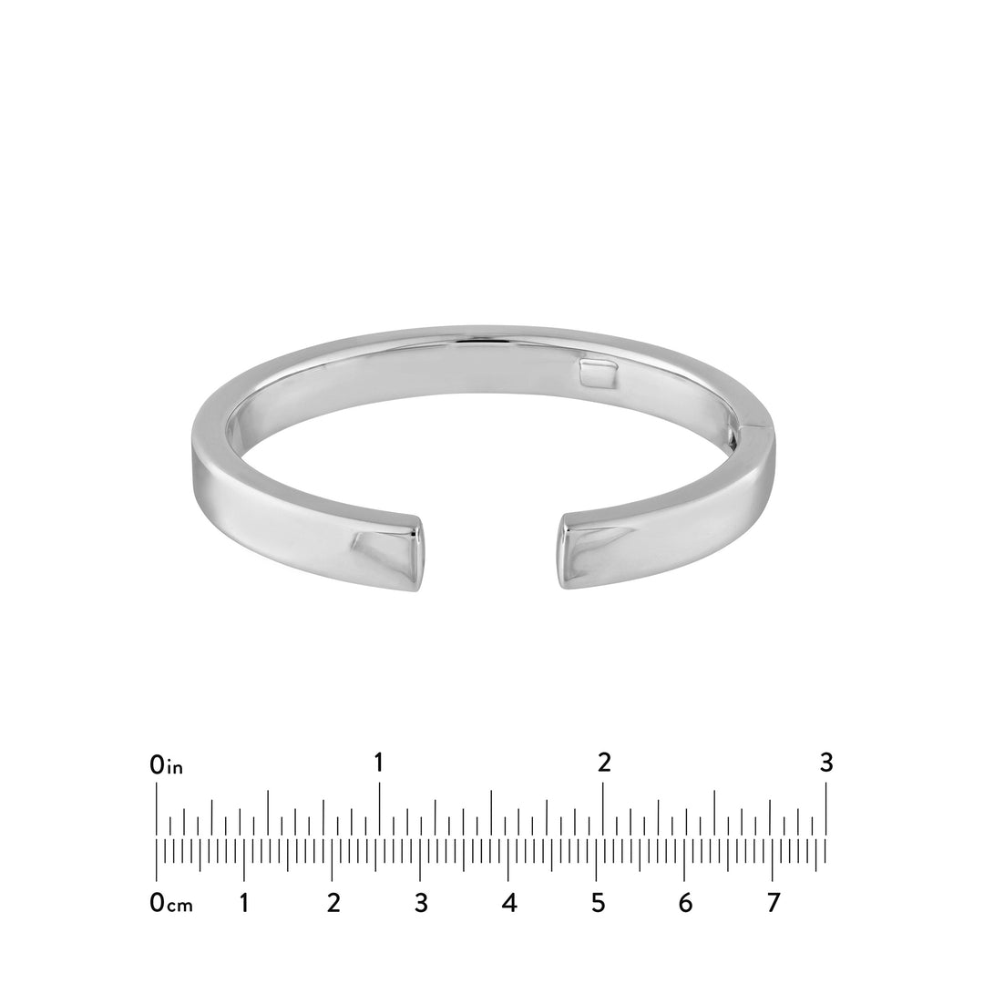 Polished Square Tube Bangle Bracelet