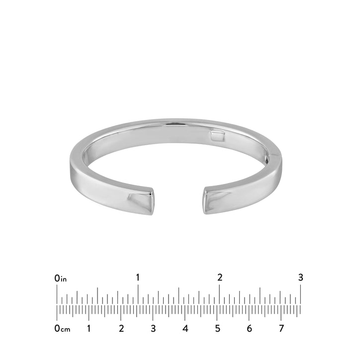 Polished Square Tube Bangle Bracelet