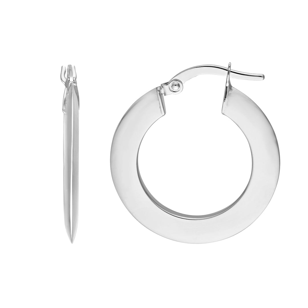 Triangular Tube Round Hoop Earrings