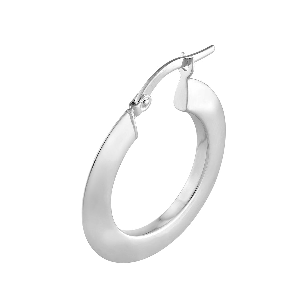 Triangular Tube Round Hoop Earrings