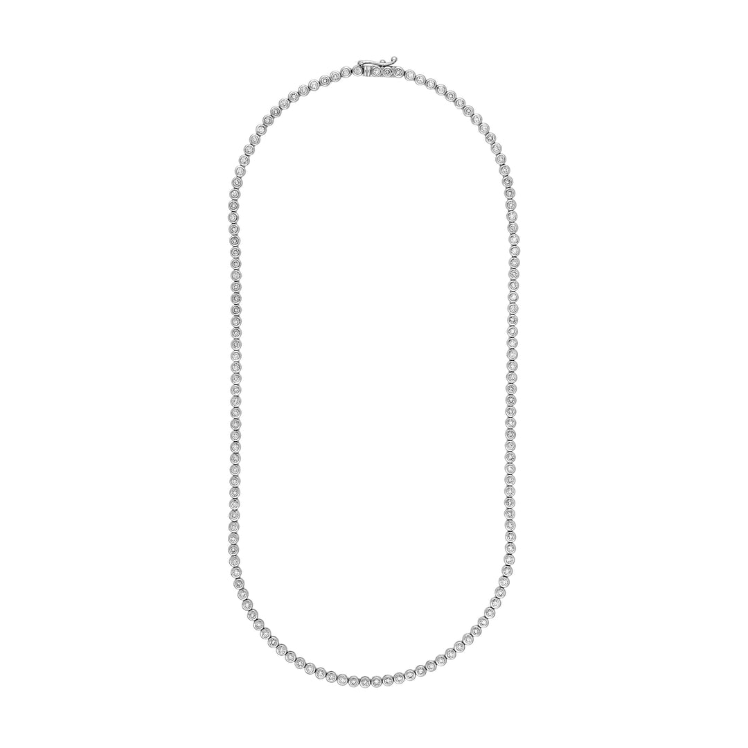 Bezel Set Diamond Necklace (4tcw)
