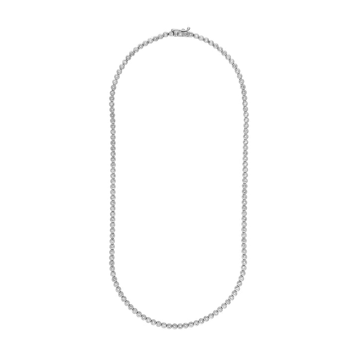 Bezel Set Diamond Necklace (4tcw)