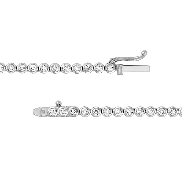 Bezel Set Diamond Necklace (4tcw)