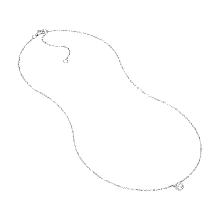 1/4tcw Diamond Bezel Necklace