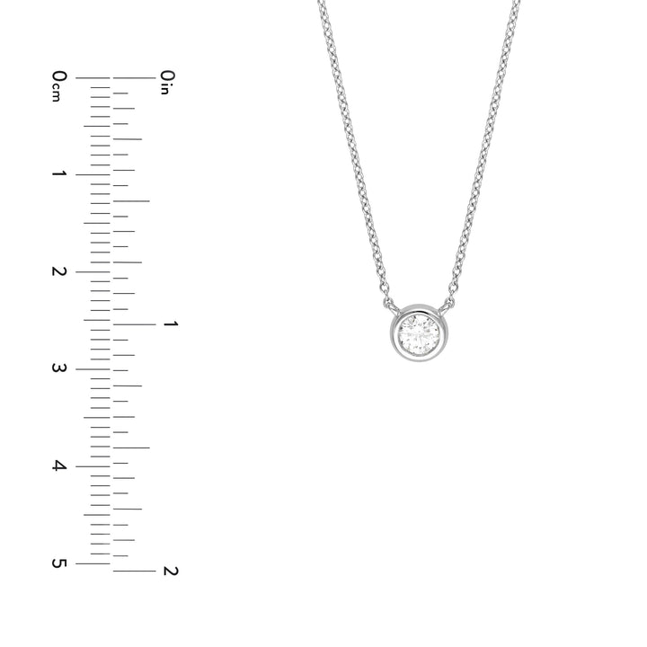 1/4tcw Diamond Bezel Necklace