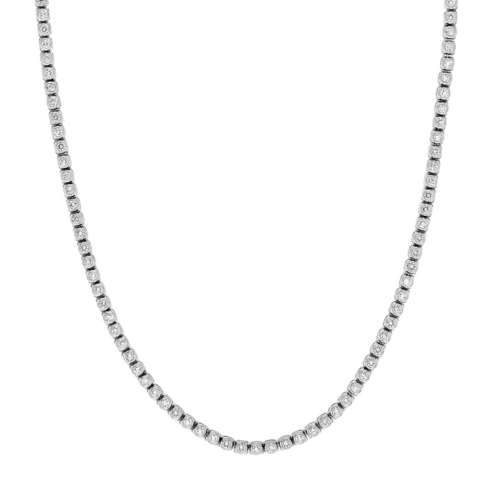 Large Bezel Set Diamond Necklace (7tcw)