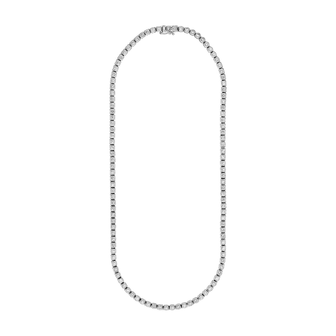 Large Bezel Set Diamond Necklace (7tcw)