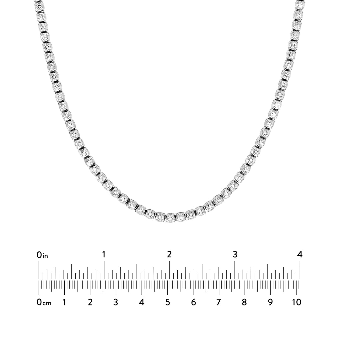 Large Bezel Set Diamond Necklace (7tcw)