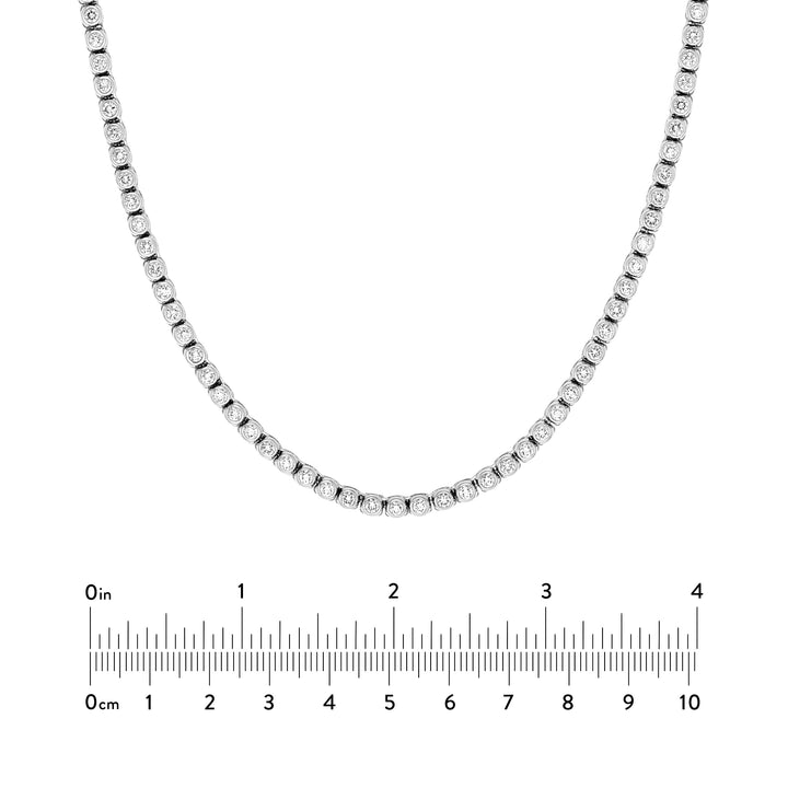 Large Bezel Set Diamond Necklace (7tcw)