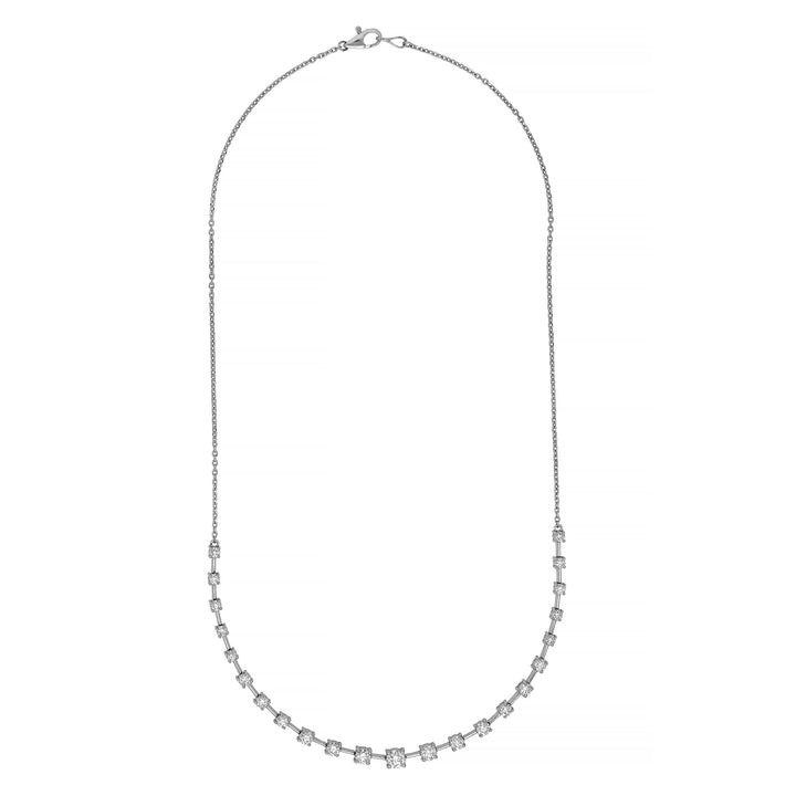 2-1/2tcw Diamond Assending Stone Necklace