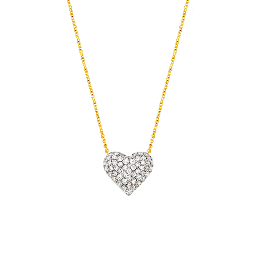 Diamond Pavé Heart Necklace (1tcw)
