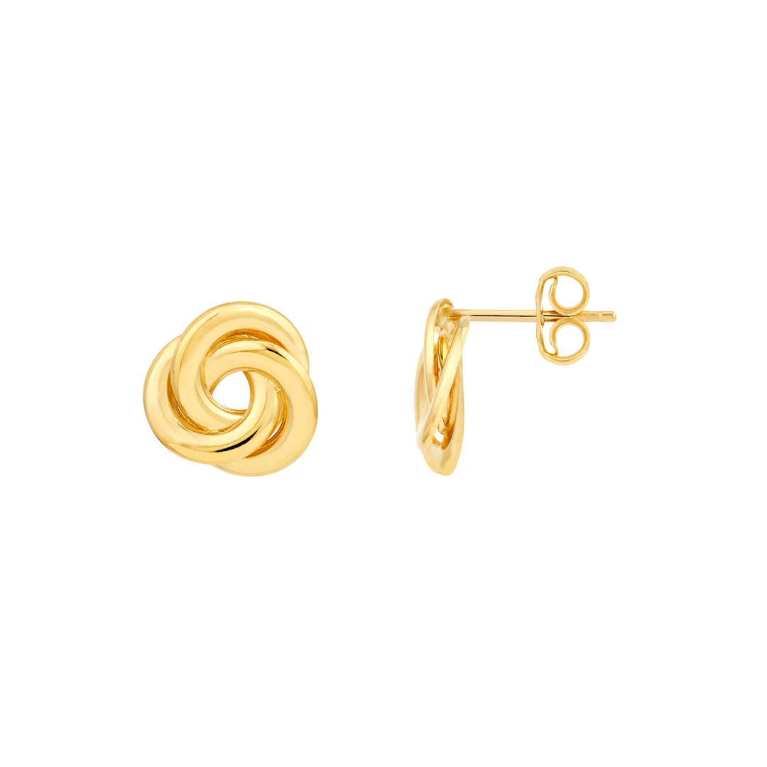 Open Back Love Knot Stud Earrings