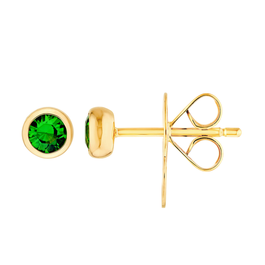 3mm Round Tsavorite Stud Earrings