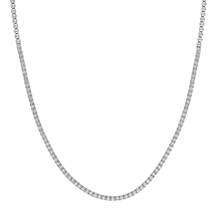 4-5/8tcw Diamond Halfway Tennis Necklace