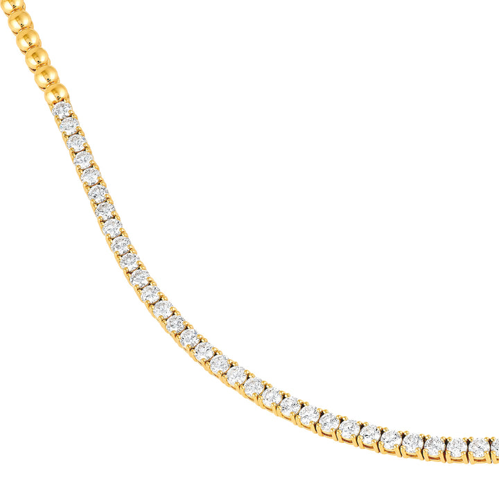 4-5/8tcw Diamond Halfway Tennis Necklace
