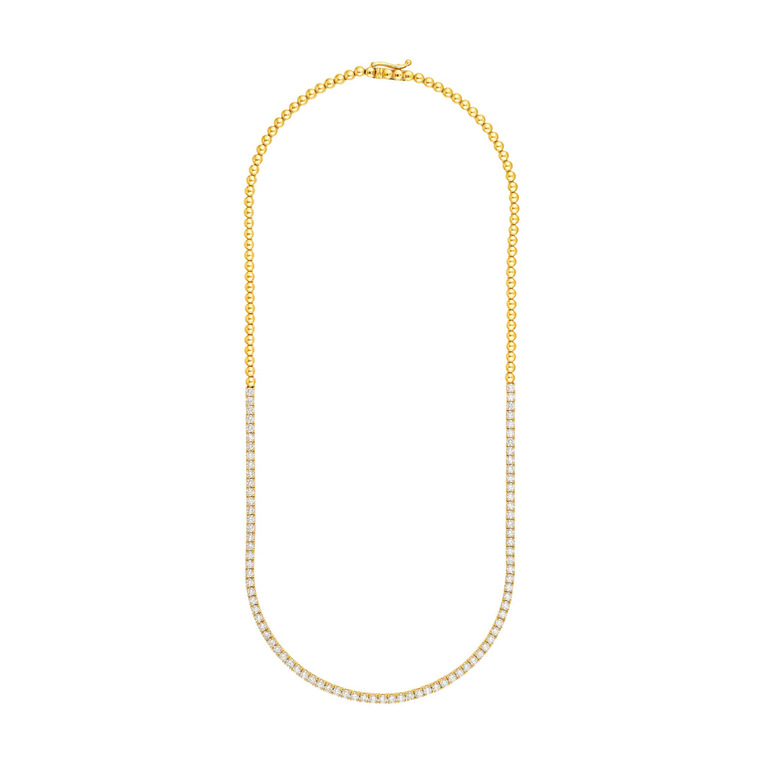 4-5/8tcw Diamond Halfway Tennis Necklace