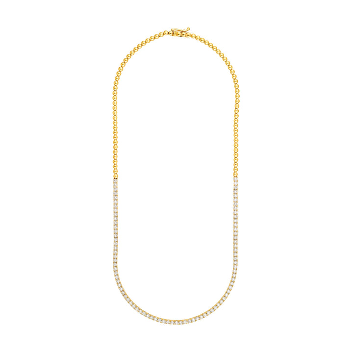 4-5/8tcw Diamond Halfway Tennis Necklace