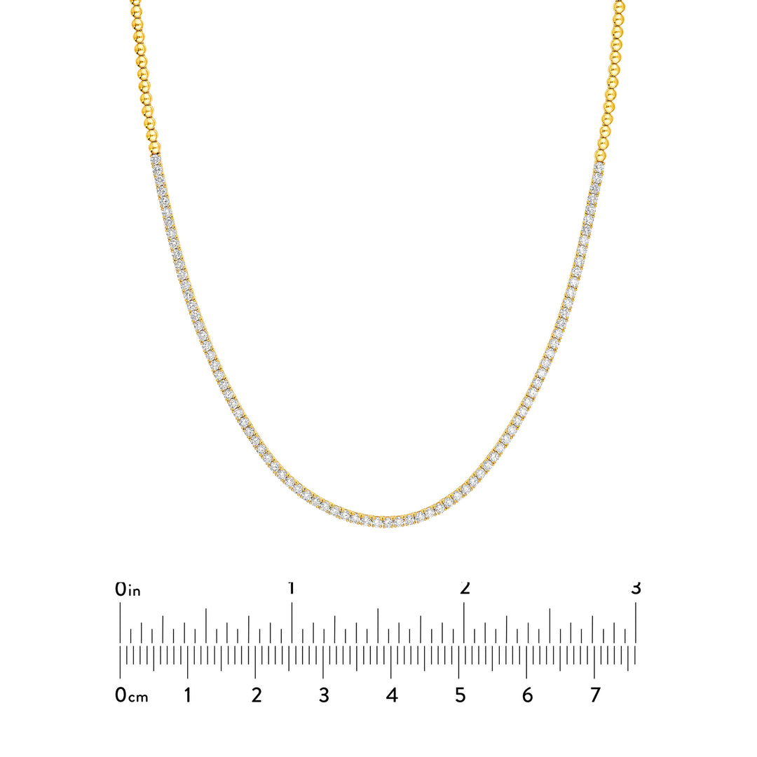 4-5/8tcw Diamond Halfway Tennis Necklace