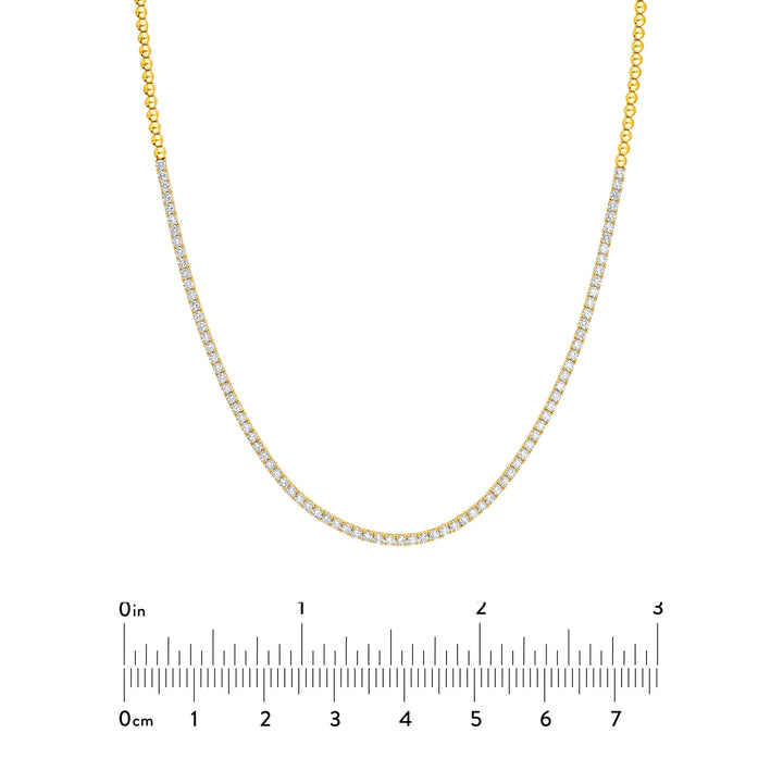 4-5/8tcw Diamond Halfway Tennis Necklace