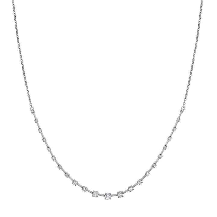 Round Ascending Diamond Necklace (1tcw)
