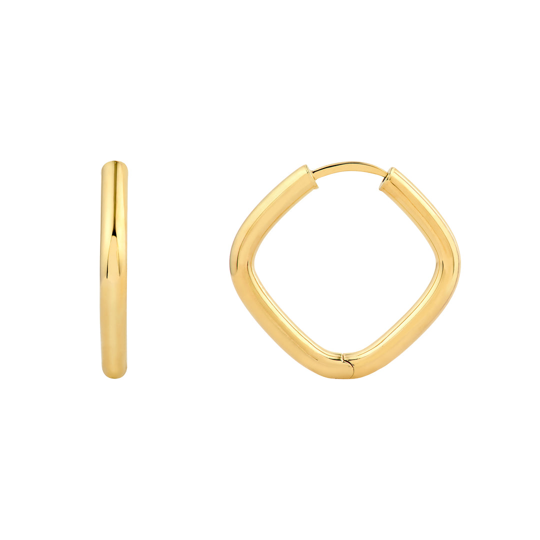 3x15mm Square Hoop Earrings