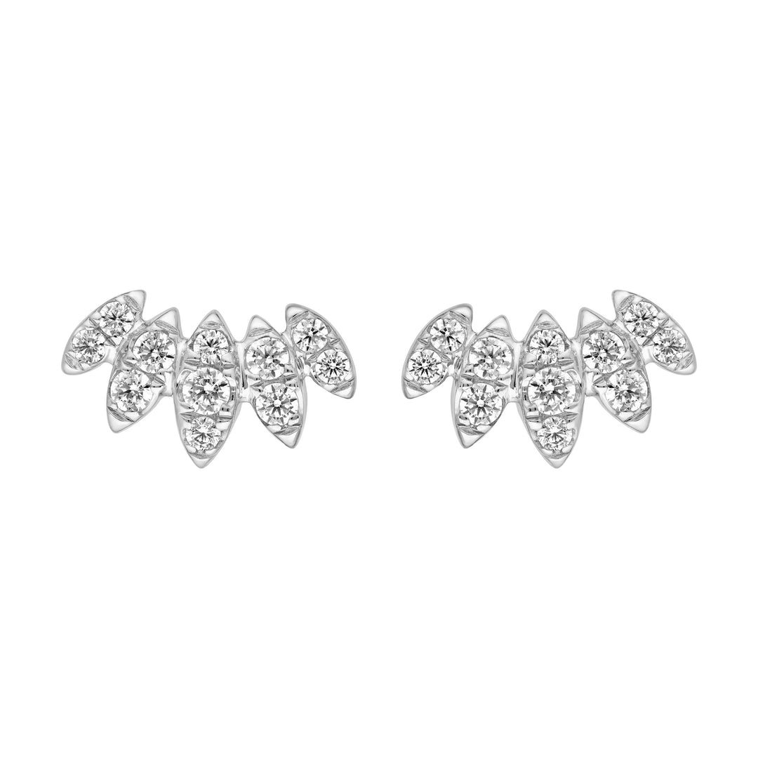3/8tcw Diamond Flower Stud Earrings