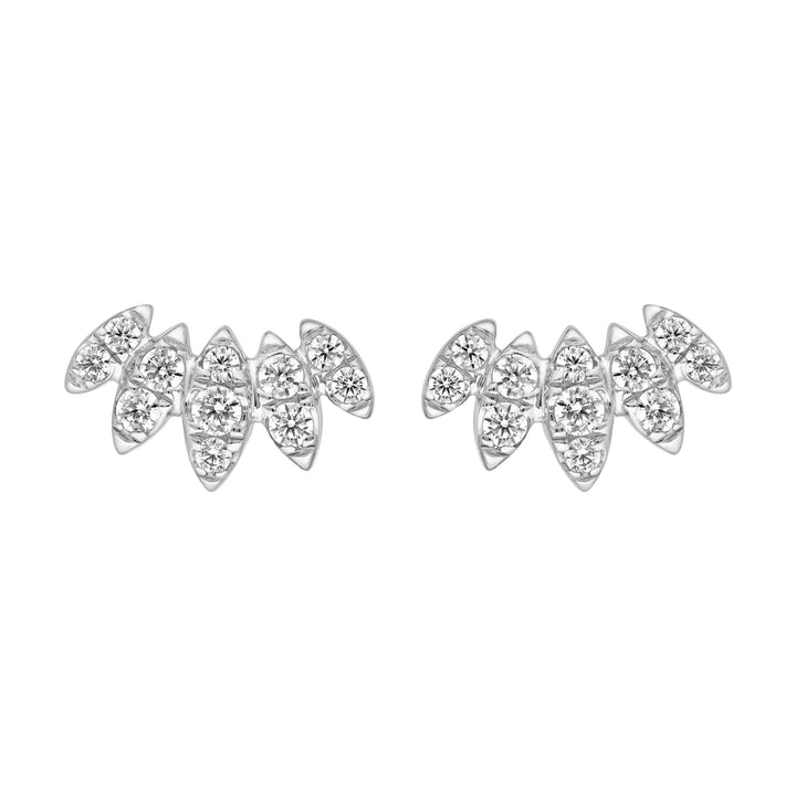 3/8tcw Diamond Flower Stud Earrings