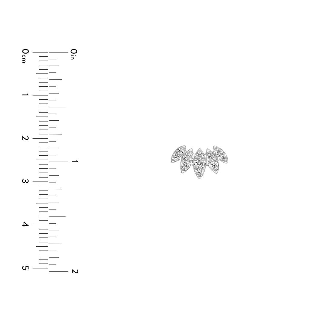 3/8tcw Diamond Flower Stud Earrings