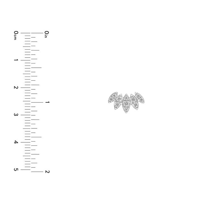 3/8tcw Diamond Flower Stud Earrings