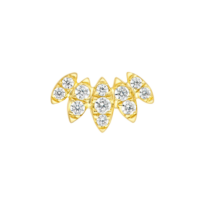 3/8tcw Diamond Flower Stud Earrings