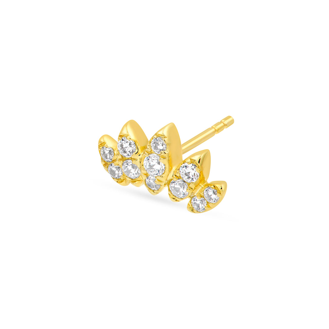 3/8tcw Diamond Flower Stud Earrings
