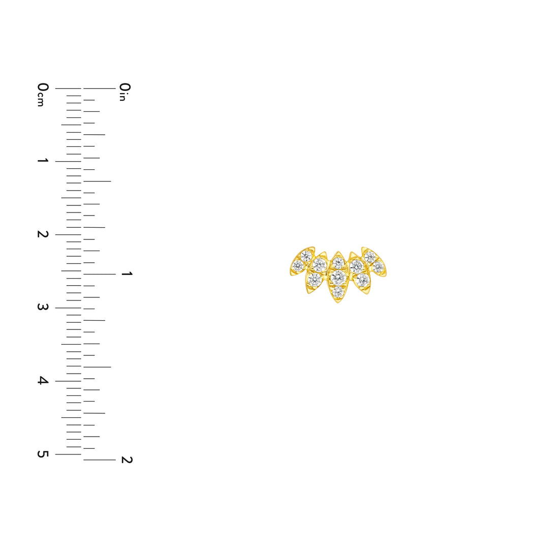 3/8tcw Diamond Flower Stud Earrings
