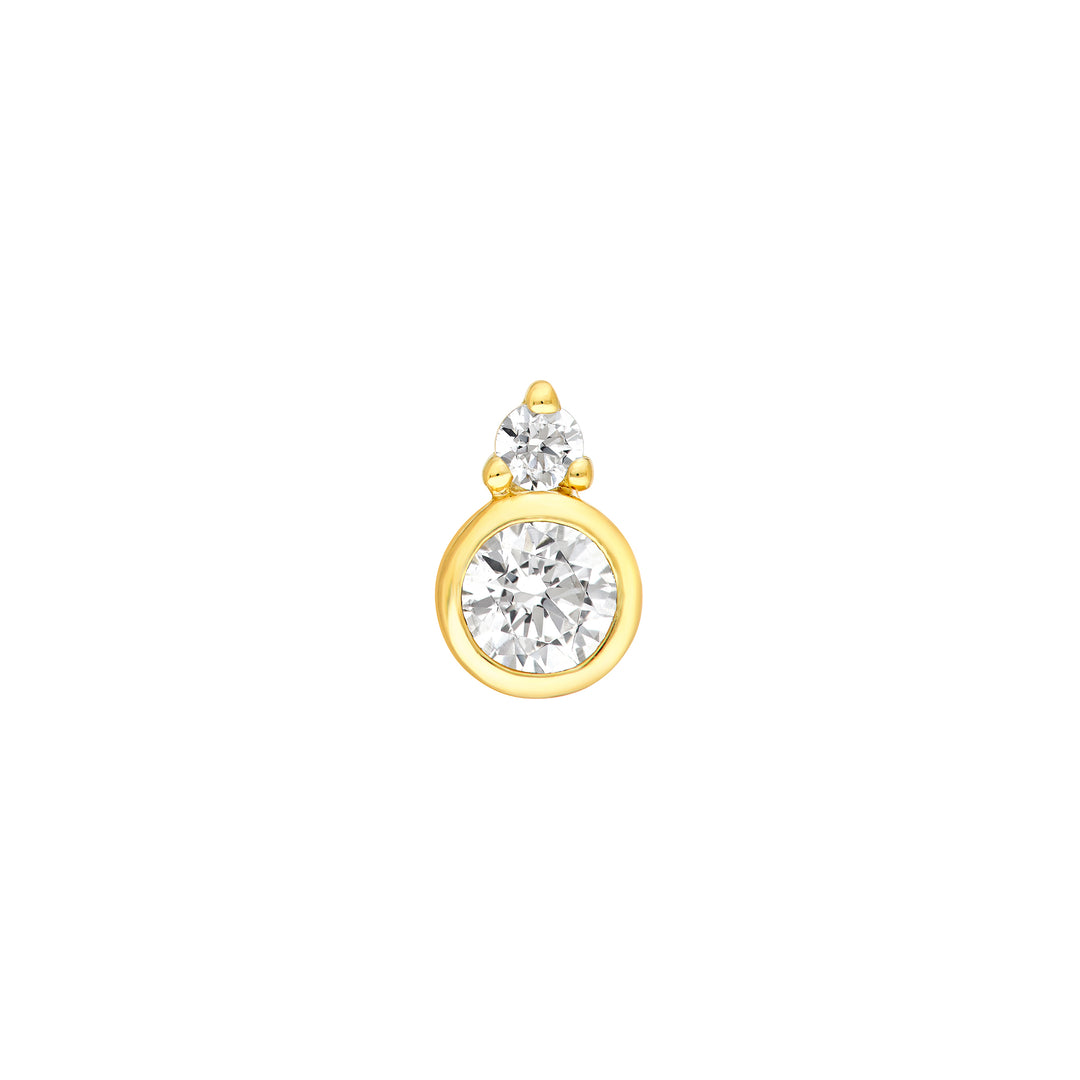 3/8tcw Round Bezel Diamond Earrings