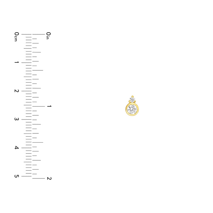 3/8tcw Round Bezel Diamond Earrings