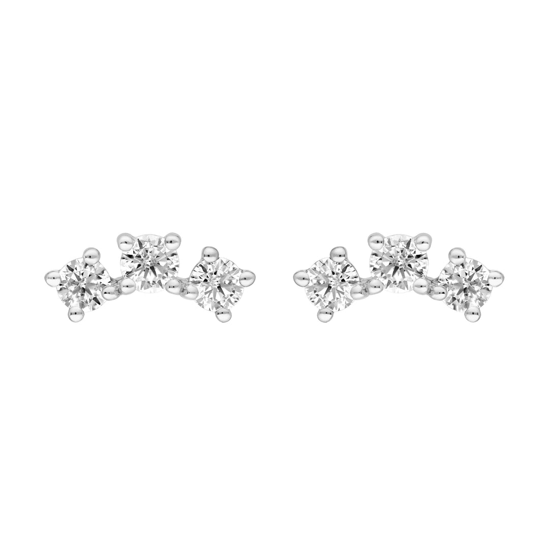 1/2tcw Diamond Trio Stud Earrings