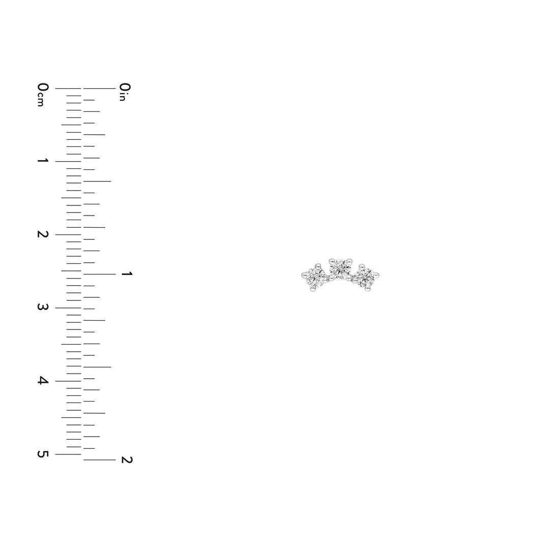 1/2tcw Diamond Trio Stud Earrings