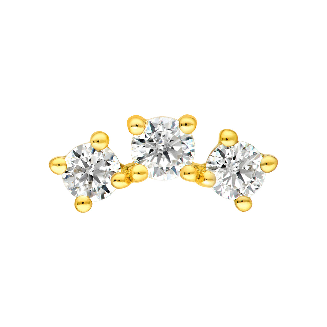 1/2tcw Diamond Trio Stud Earrings