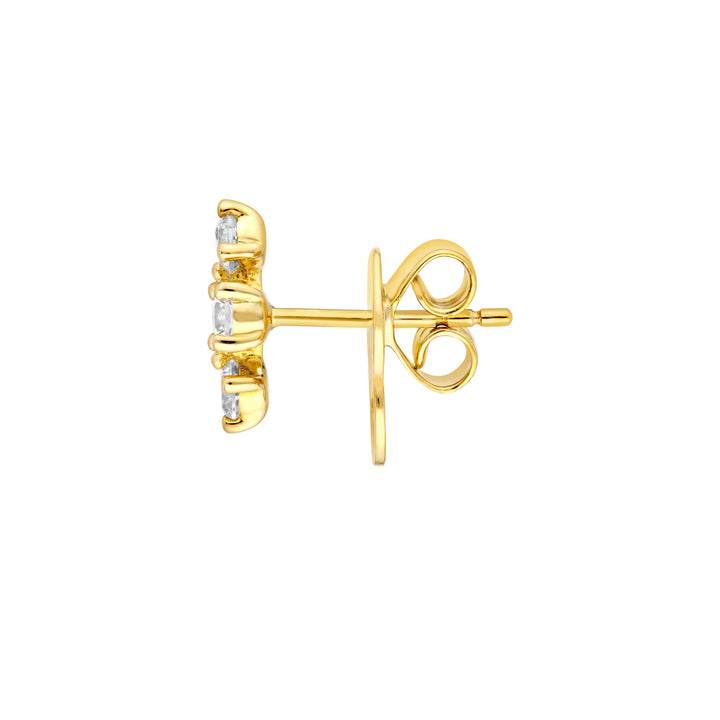 1/2tcw Diamond Trio Stud Earrings