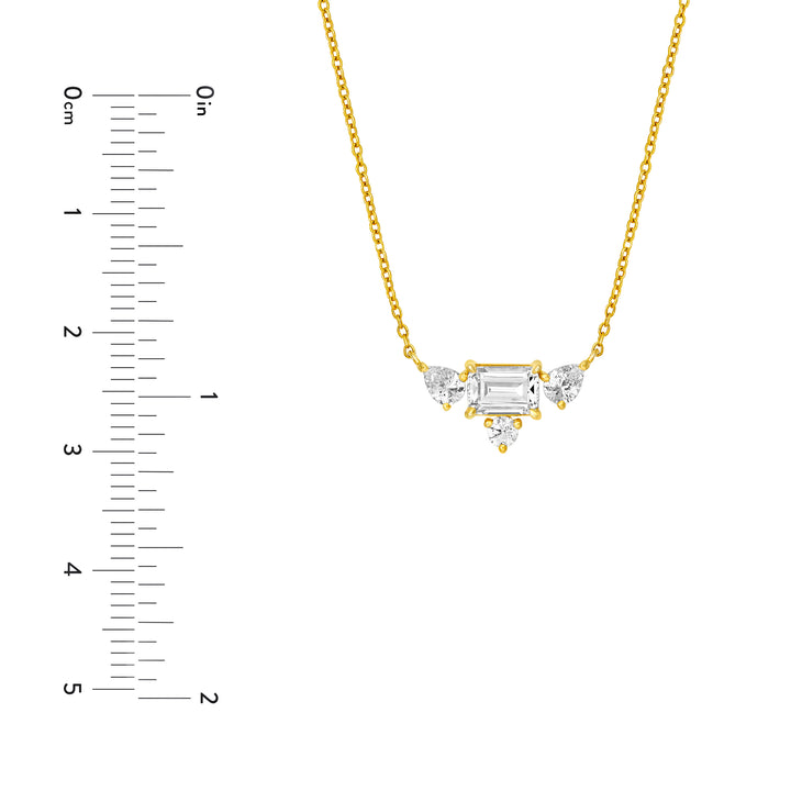 Three Stone Diamond Necklace