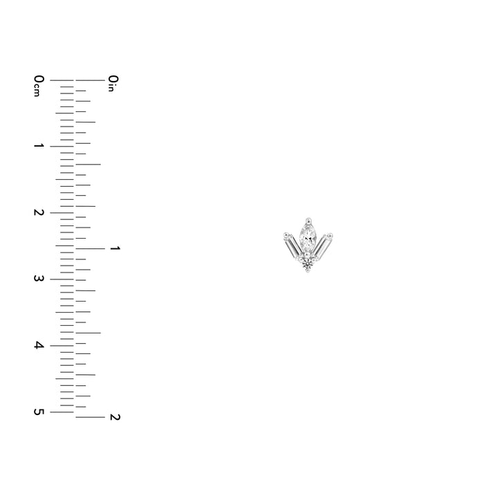 7/8tcw Multi-Cut Diamond Stud Earrings