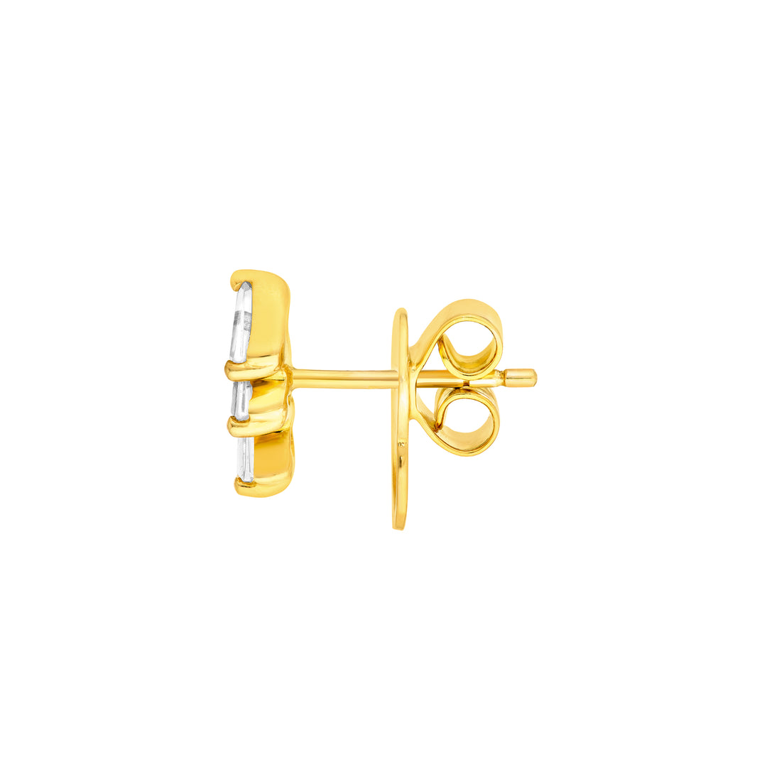 7/8tcw Diamond Stacked Earrings