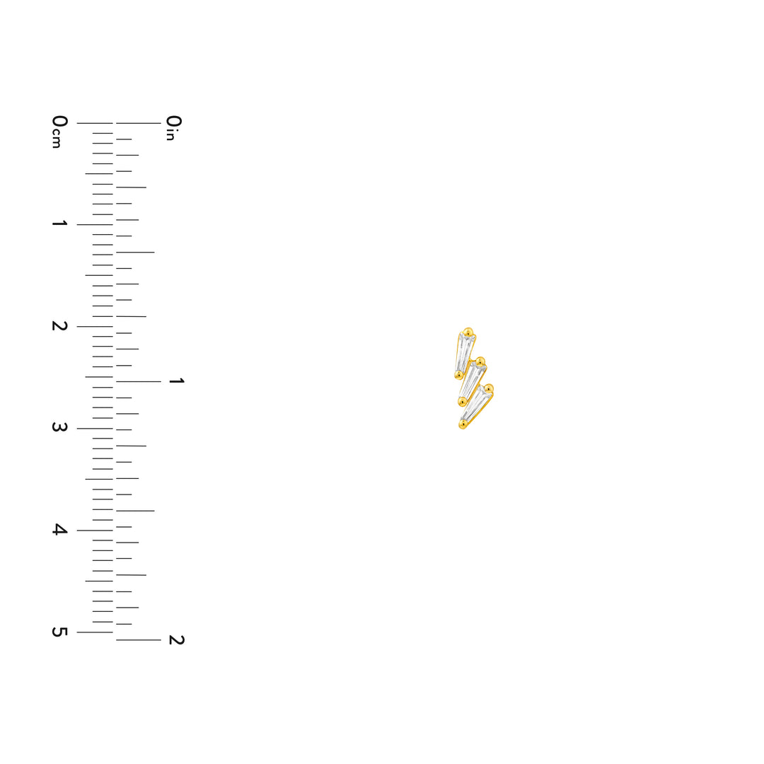 7/8tcw Diamond Stacked Earrings