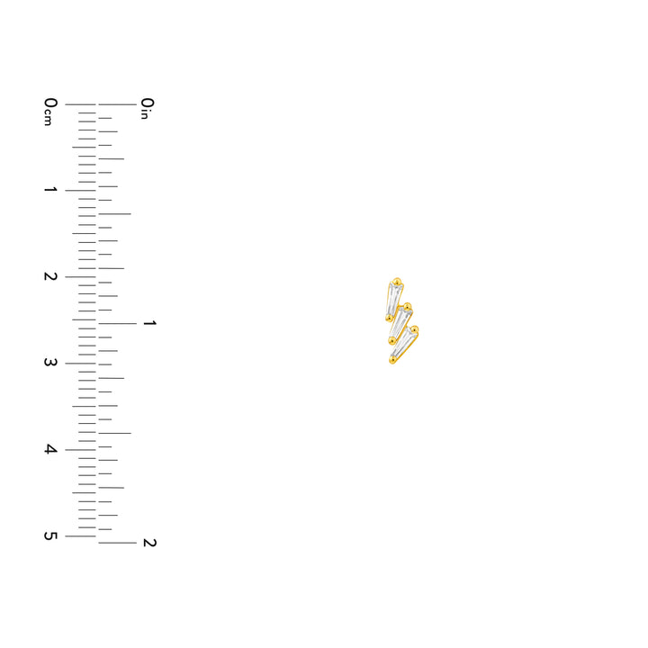 7/8tcw Diamond Stacked Earrings