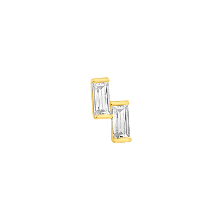 1/2tcw Baguette Diamond Stud Earrings