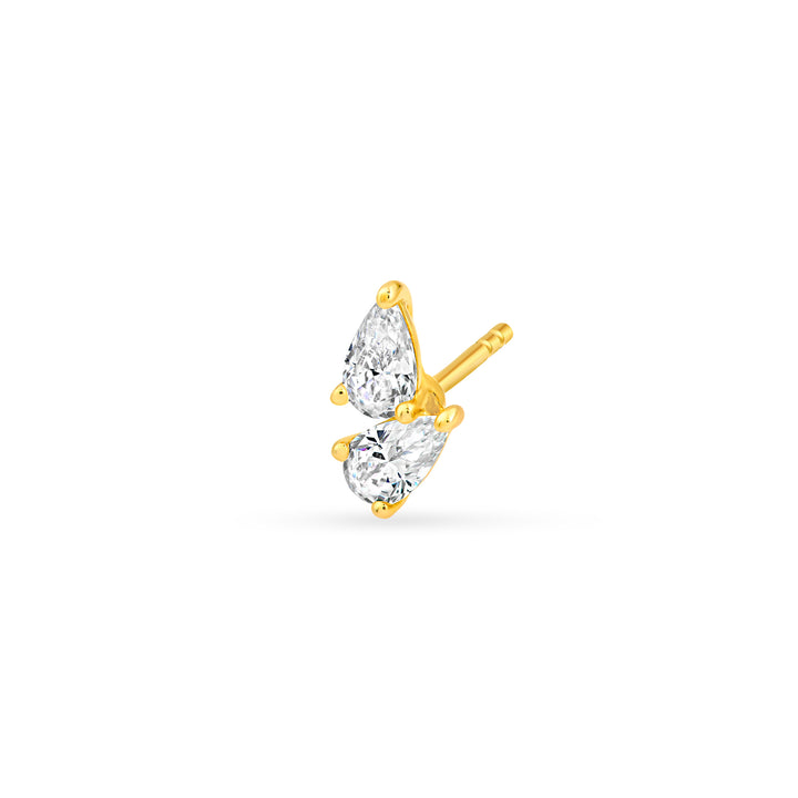 1tcw Diamond Pear Stud Earrings
