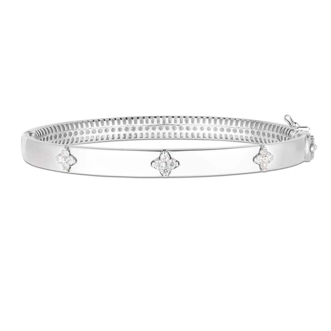 14K Trilogy Diamond Bangle