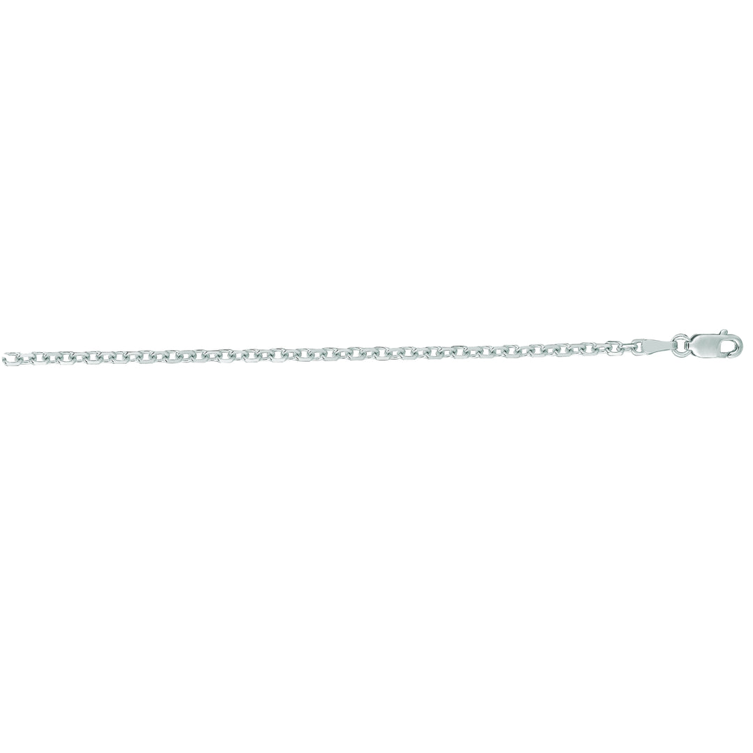 14K Gold 2.3mm Diamond Cut Cable Chain